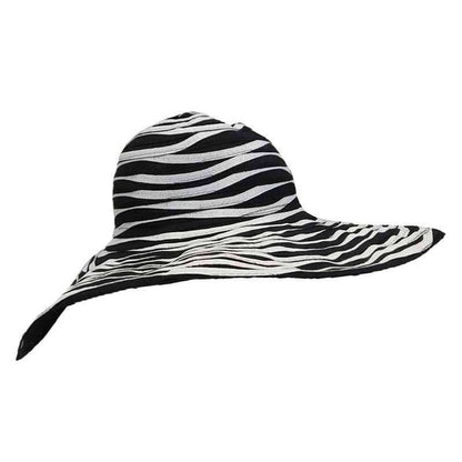 Ribbon and Straw Two Tone Sun Hat - Milani Hats Floppy Hat Milani Hats