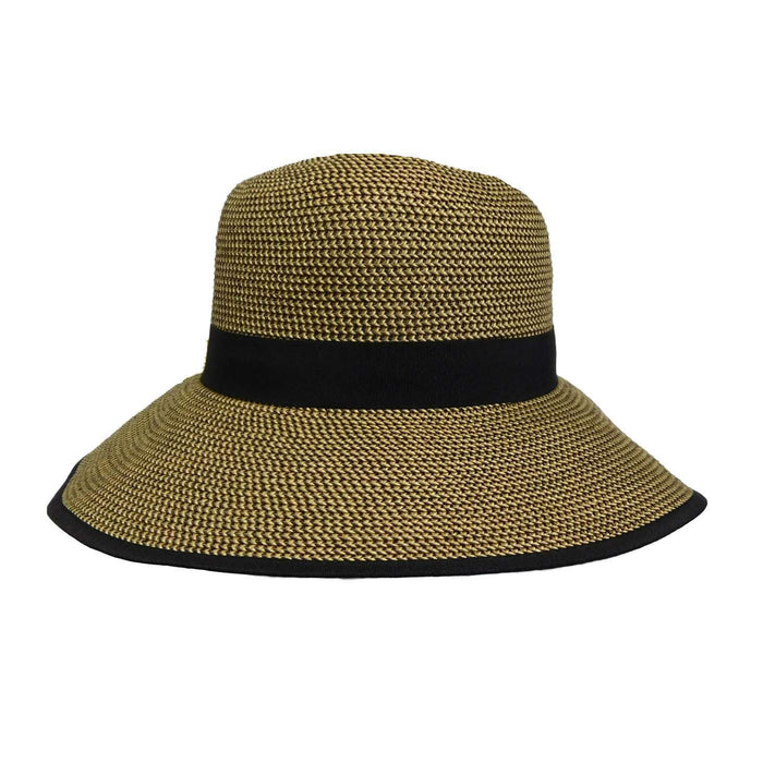 Ribbon Trimmed Wide Brim Sun Hat - Jeanne Simmons Hats Wide Brim Hat Jeanne Simmons Accessories