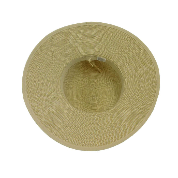 Ribbon Trimmed Wide Brim Sun Hat - Jeanne Simmons Hats Wide Brim Hat Jeanne Simmons Accessories