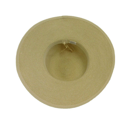Ribbon Trimmed Wide Brim Sun Hat - Jeanne Simmons Hats Wide Brim Hat Jeanne Simmons Accessories
