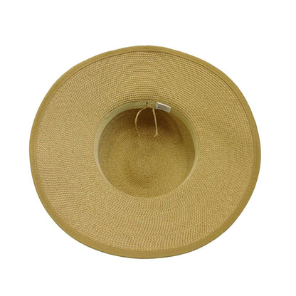 Ribbon Trimmed Wide Brim Sun Hat - Jeanne Simmons Hats Wide Brim Hat Jeanne Simmons Accessories
