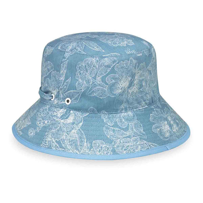 Riley Bucket Hat for Small Heads - Wallaroo Hats Bucket Hat Wallaroo Hats RIL-14BF Blue Small (55 cm)