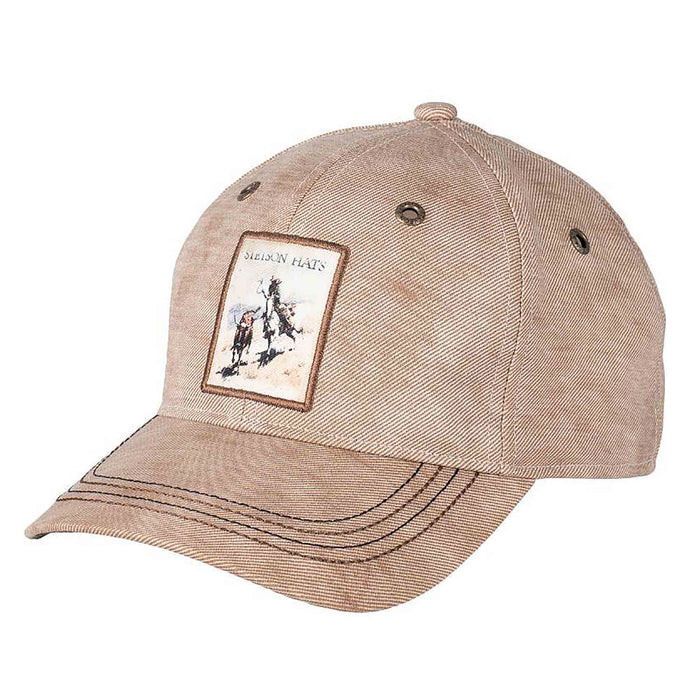 Roper Structured Timber Cloth Baseball Cap - Stetson Hat Cap Stetson Hats STC397-TAN Tan OS
