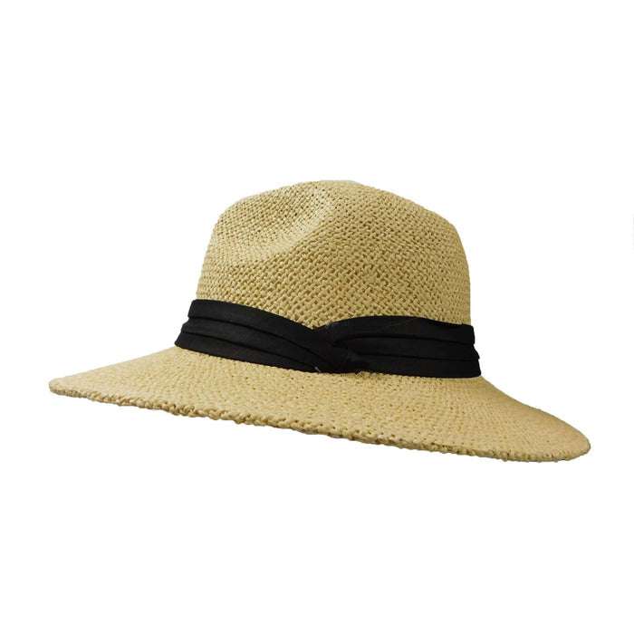 Safari Hat with Black Band - Milani Hats Safari Hat Milani Hats S24 Natural M/L (59 cm)