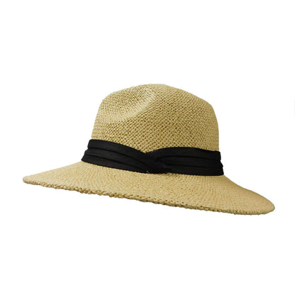 Safari Hat with Black Band - Milani Hats Safari Hat Milani Hats S24 Natural M/L (59 cm)