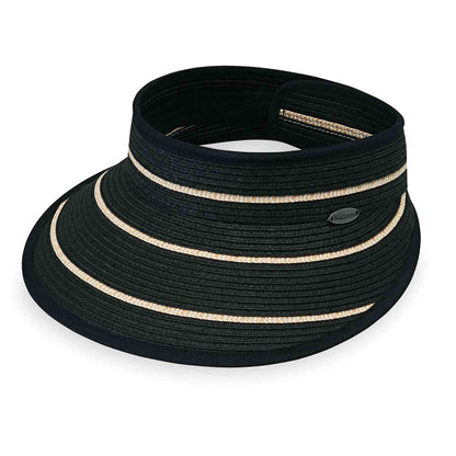 Savannah Visor by Wallaroo Hats Visor Cap Wallaroo Hats SAVVIS-BC Black OS
