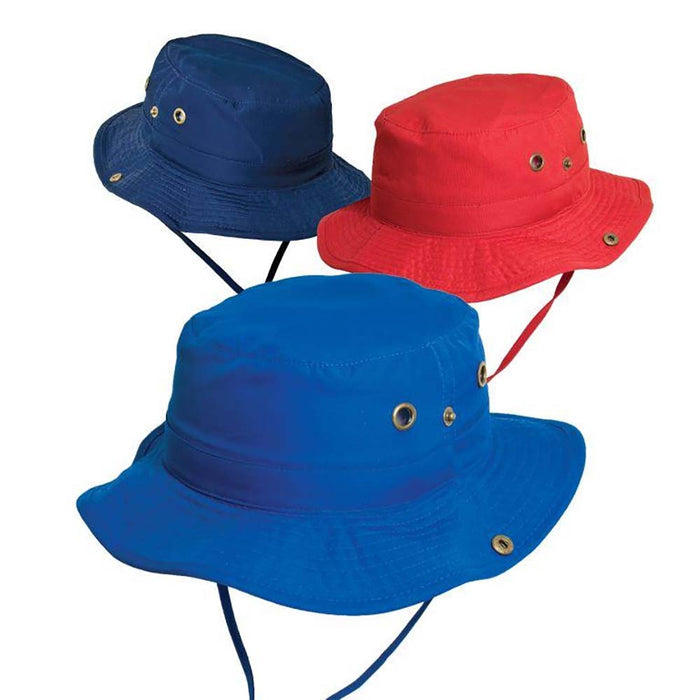 Scala Kid's Nylon  Boonie with Chin Cord Bucket Hat Scala Hats