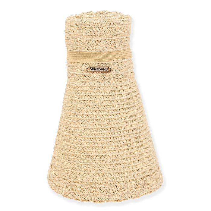 Scalloped Edge Wrap Around Visor Hat - Sun 'N' Sand Hats Visor Cap Sun N Sand Hats
