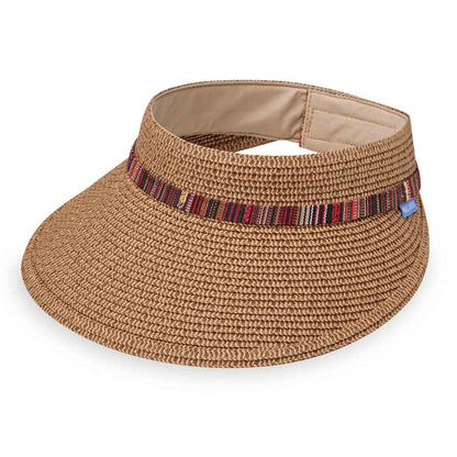 Sedona Sun Visor by Wallaroo Hat Company Visor Cap Wallaroo Hats SEDVIS-CA Camel OS