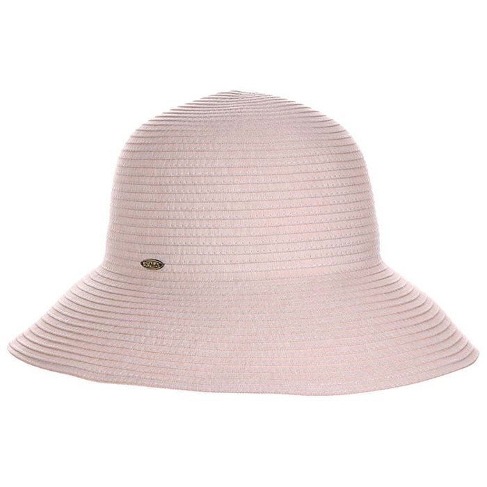 Shapeable Deluxe Ribbon Sun Hat - Scala Hats Wide Brim Hat Scala Hats LC848-NAT Natural