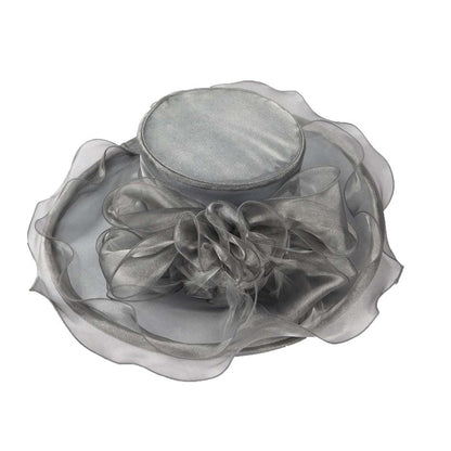 Sheer Satin Organza Hat with Ruffled Edge Dress Hat Something Special LA