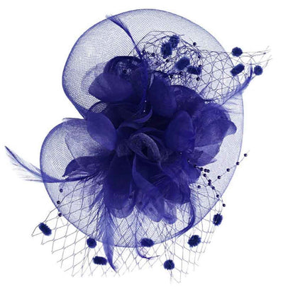 Silk Flower and Dotted Netting Fascinator - Something Special Fascinator Something Special LA