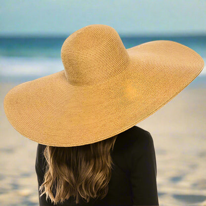 Simple and Glamorous Super Wide Brim Sun Hat - Boardwalk Style Wide Brim Sun Hat Boardwalk Style Hats