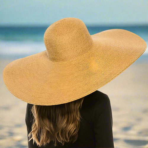 Simple and Glamorous Super Wide Brim Sun Hat - Boardwalk Style Wide Brim Sun Hat Boardwalk Style Hats