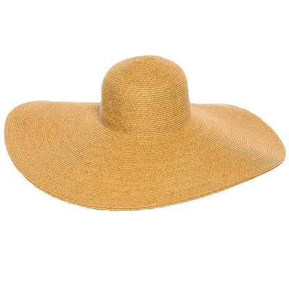 Simple and Glamorous Super Wide Brim Sun Hat - Boardwalk Style Wide Brim Sun Hat Boardwalk Style Hats DA1703-NAT Natural OS (57 cm)