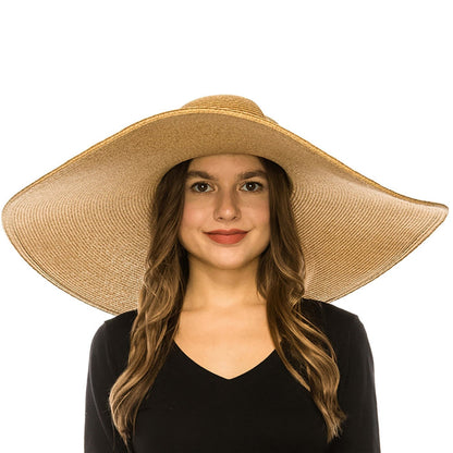 Simple and Glamorous Super Wide Brim Sun Hat - Boardwalk Style Wide Brim Sun Hat Boardwalk Style Hats