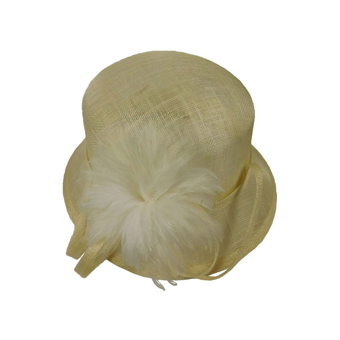 Sinamay Cloche Dress Hat with Feather Dress Hat Something Special LA