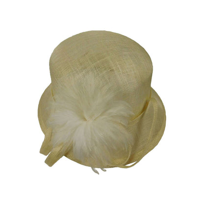 Sinamay Cloche Dress Hat with Feather Dress Hat Something Special LA
