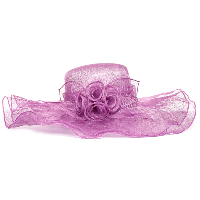 Sinamay Derby Hat with Four Roses Dress Hat Something Special LA