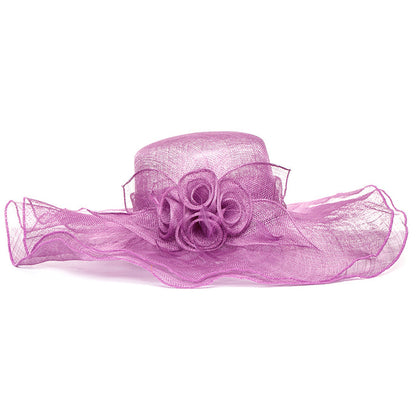 Sinamay Derby Hat with Four Roses Dress Hat Something Special LA