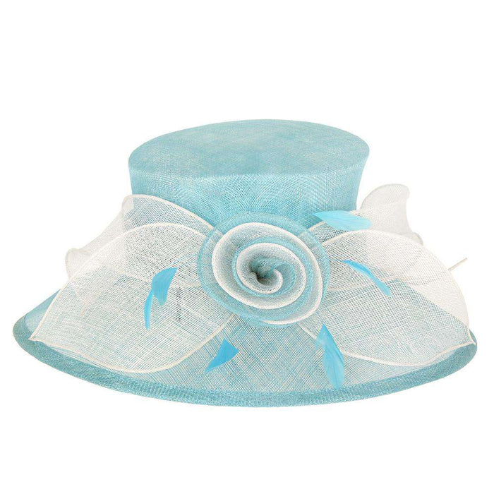 Sinamay Dress Hat with Rose and Bow Dress Hat Something Special LA