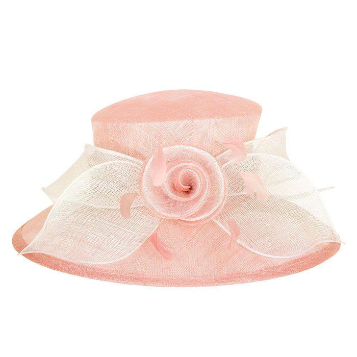 Sinamay Dress Hat with Rose and Bow Dress Hat Something Special LA