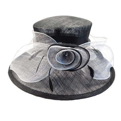 Sinamay Dress Hat with Rose and Bow Dress Hat Something Special LA