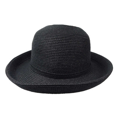 Small Kettle Brim Summer Hat - Jeanne Simmons Hats Kettle Brim Hat Jeanne Simmons Accessories js8329bk Black OS (57 cm)