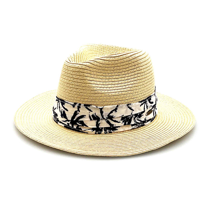 Small Size Fedora Hat with Palm Print Cotton Band - Sunny Dayz™ Safari Hat Sun N Sand Hats