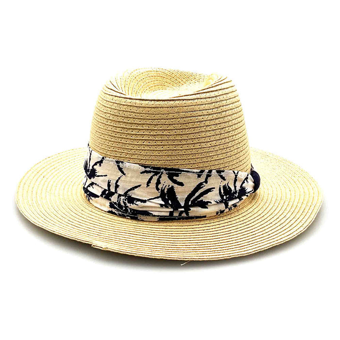 Small Size Fedora Hat with Palm Print Cotton Band - Sunny Dayz™ Safari Hat Sun N Sand Hats