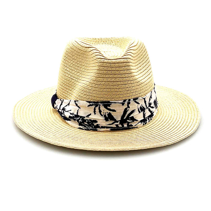 Small Size Fedora Hat with Palm Print Cotton Band - Sunny Dayz™ Safari Hat Sun N Sand Hats