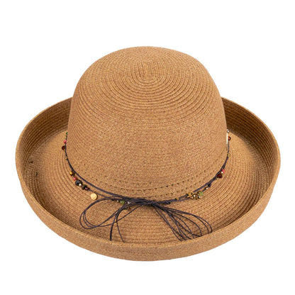 Small Up Turned Brim Sun Hats with Beaded Band - Sun 'N' Sand Hats Kettle Brim Hat Sun N Sand Hats