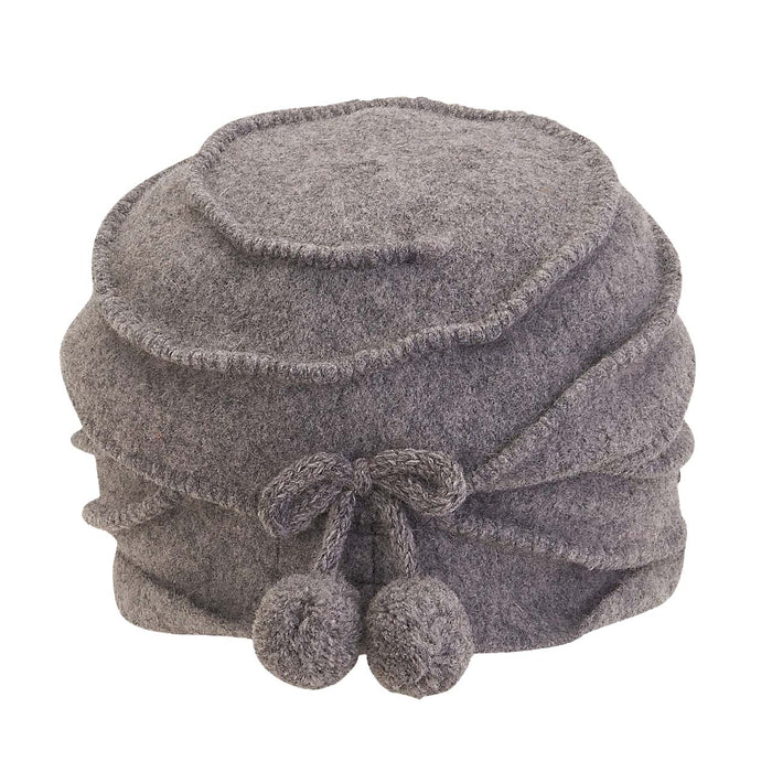 Soft Wool Pleated Beanie with Pom Pom Accent - Adora Hat® Beanie Adora Hats