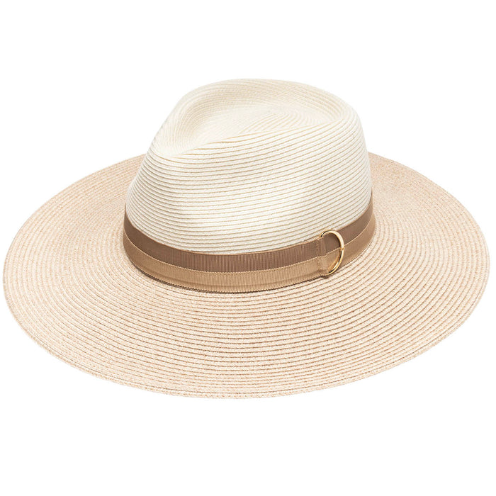Solitaire by Wallaroo Hat Company Safari Hat Wallaroo Hats SOLIT-MC Ivory / Mixed Camel M/L (58 cm)