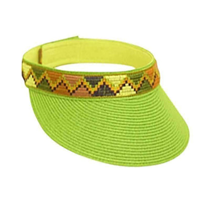 Southwestern Pattern Band Sun Visor Visor Cap Boardwalk Style Hats da645lm Lime