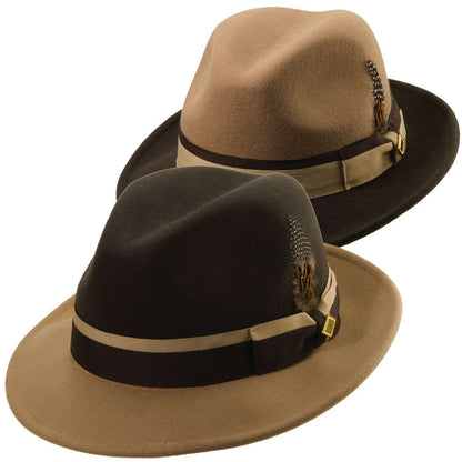 Stacy Adams Two Tone Fedora Hat Fedora Hat Stacy Adams Hats