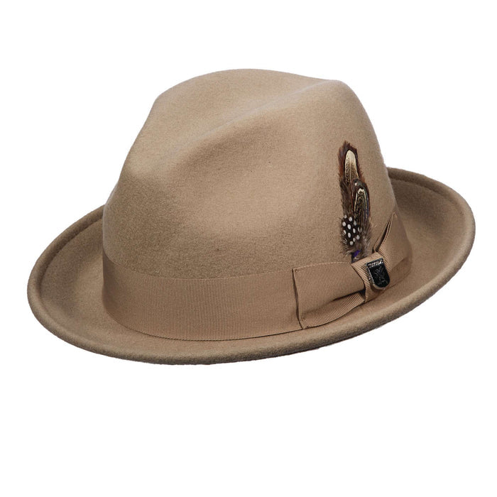 Stacy Adams Wool Fedora Hat Fedora Hat Stacy Adams Hats MWWF930KHM Khaki M