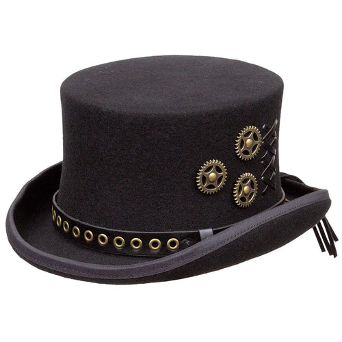 Steampunk Top Hat - K. Keith Top Hat Great hats by Karen Keith MWWF967-5M Black M