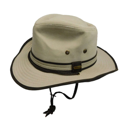 Stetson Hats Garment Washed Twill Outback Hat Safari Hat Stetson Hats MSCT923KHM M Khaki