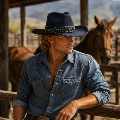 Studded Longhorn Western Straw Hat - Milani Cowboy Hats Cowboy Hat Milani Hats