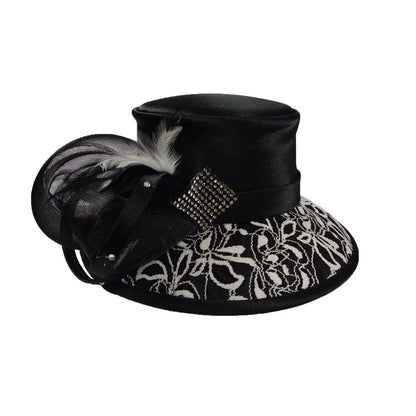 Stunning Black Satin Dress Hat Dress Hat Something Special LA