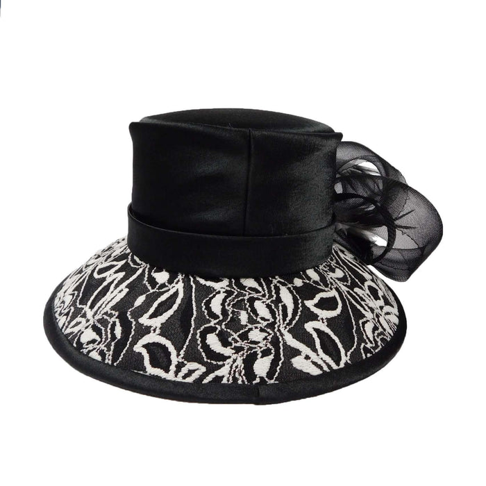 Stunning Black Satin Dress Hat Dress Hat Something Special LA
