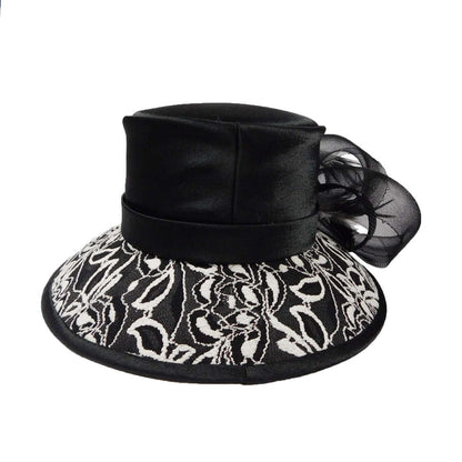 Stunning Black Satin Dress Hat Dress Hat Something Special LA