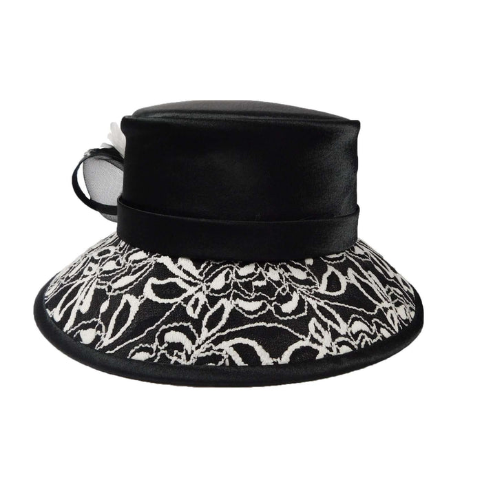 Stunning Black Satin Dress Hat Dress Hat Something Special LA