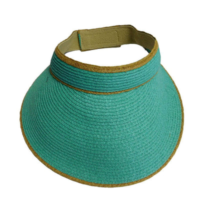 Sun Visor with Contrast Trim - Boardwalk Style Visor Cap Boardwalk Style Hats