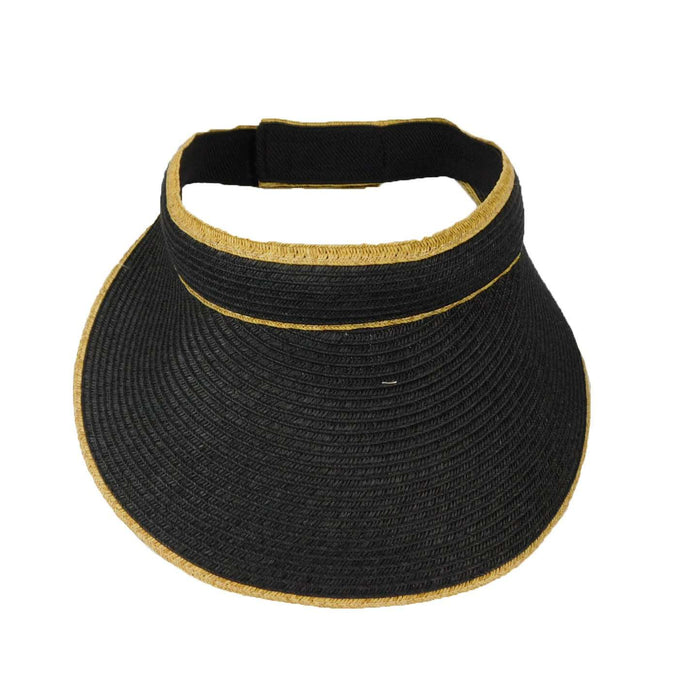 Sun Visor with Contrast Trim - Boardwalk Style Visor Cap Boardwalk Style Hats