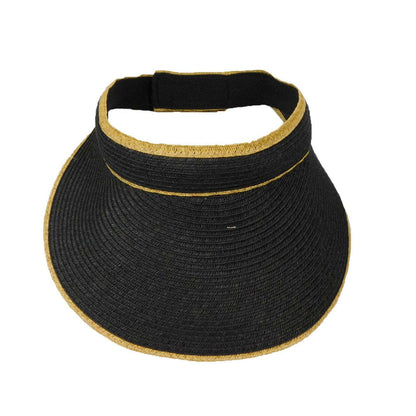 Sun Visor with Contrast Trim - Boardwalk Style Visor Cap Boardwalk Style Hats