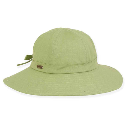 Sunshine Cotton Sun Hat with Split Brim - Sun 'n' Sand Hats Facesaver Hat Sun N Sand Hats HH2912F Green OS