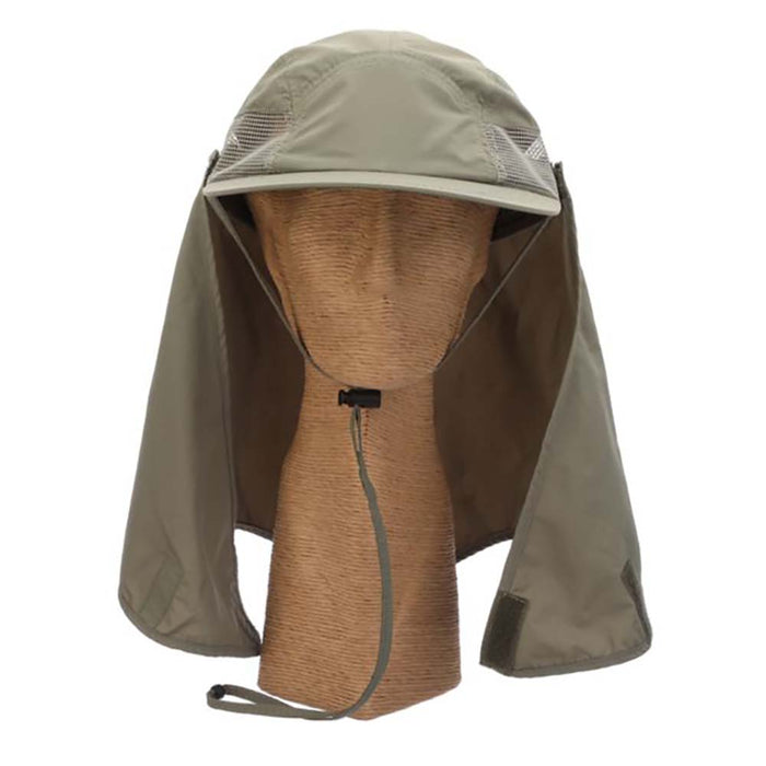 Supplex® Nylon Fishing Cap with Chin Strap and Sun Shield - DPC Outdoor Hats Cap Dorfman Hat Co.