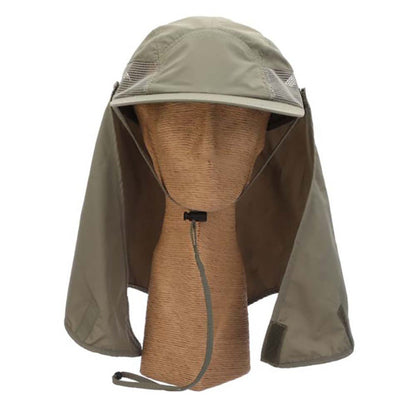 Supplex® Nylon Fishing Cap with Chin Strap and Sun Shield - DPC Outdoor Hats Cap Dorfman Hat Co.